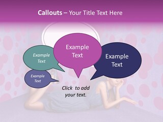 Blonde In Pink PowerPoint Template