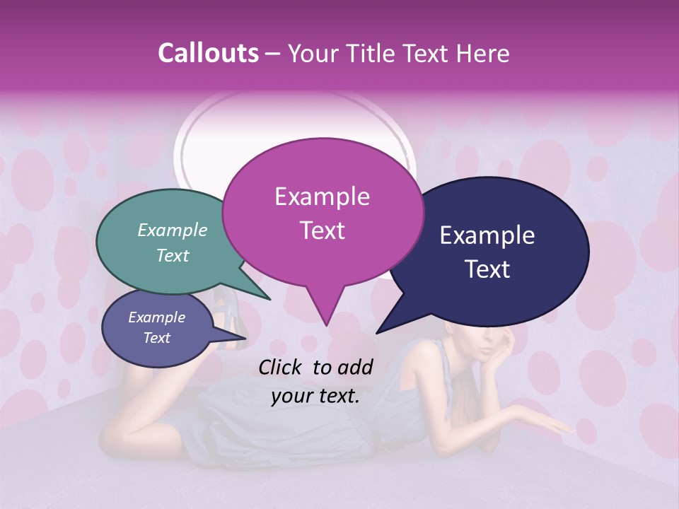 Blonde In Pink PowerPoint Template