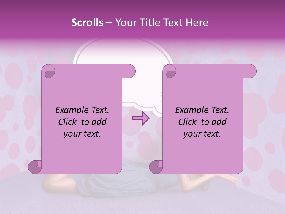 Blonde In Pink PowerPoint Template