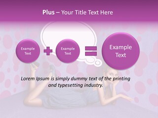 Blonde In Pink PowerPoint Template