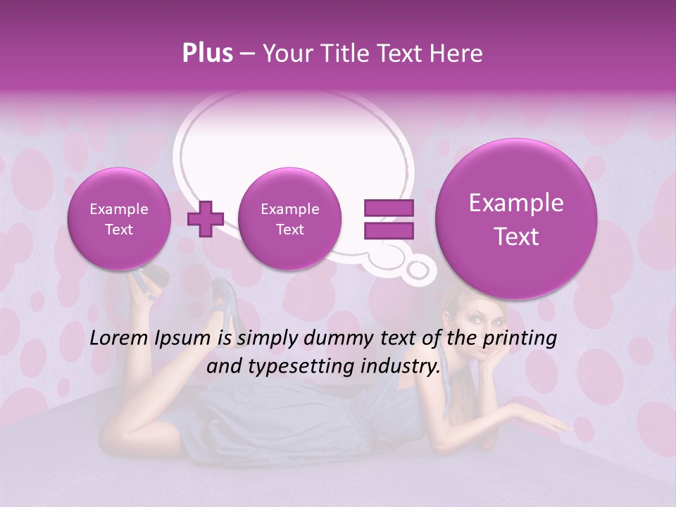 Blonde In Pink PowerPoint Template