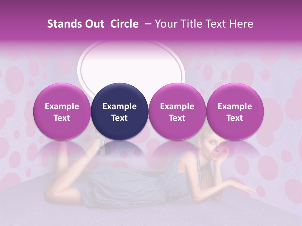 Blonde In Pink PowerPoint Template