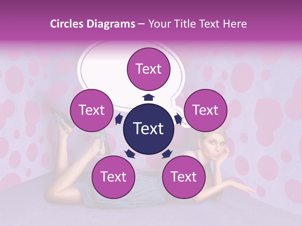 Blonde In Pink PowerPoint Template