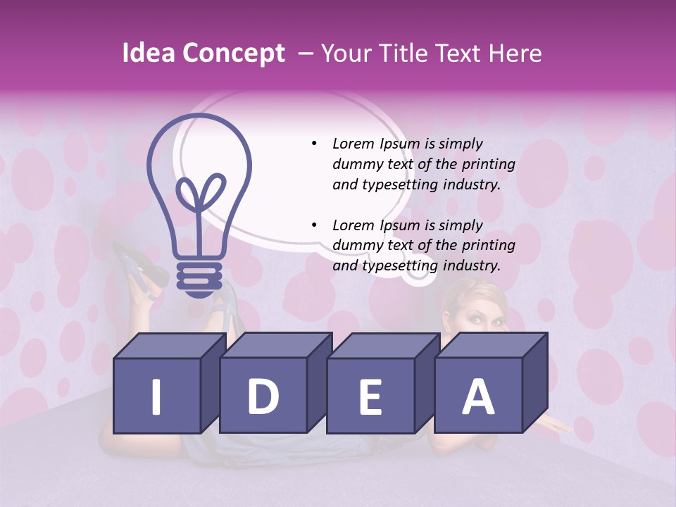 Blonde In Pink PowerPoint Template
