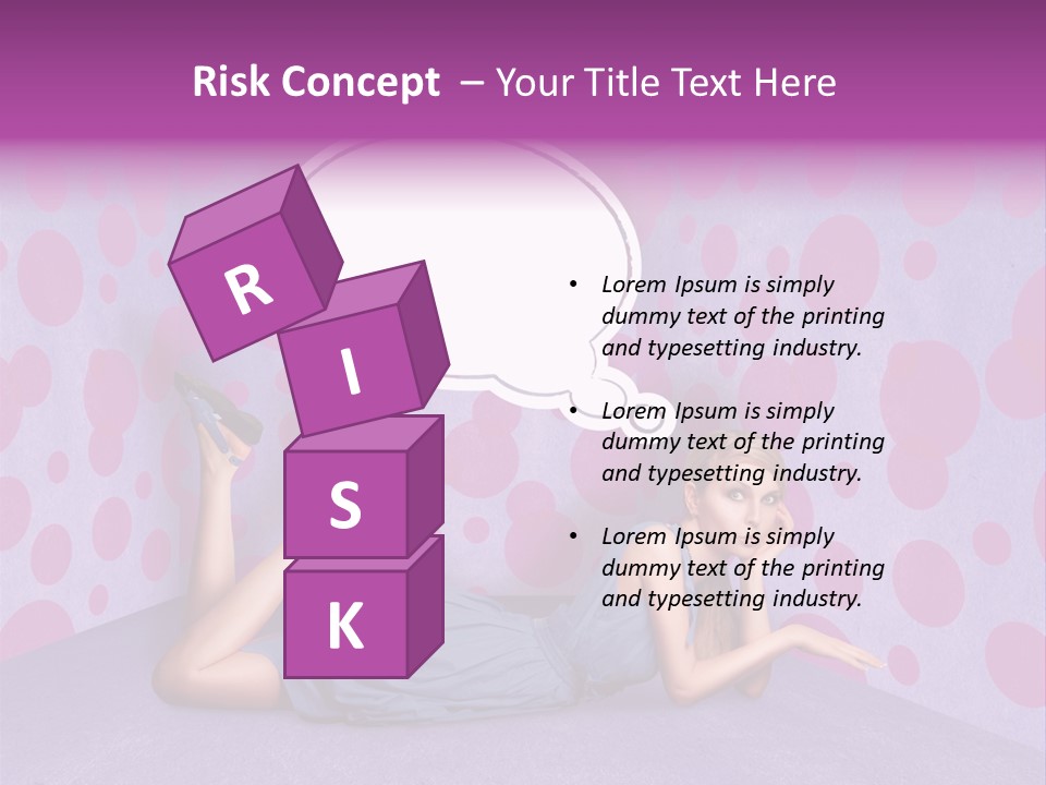 Blonde In Pink PowerPoint Template