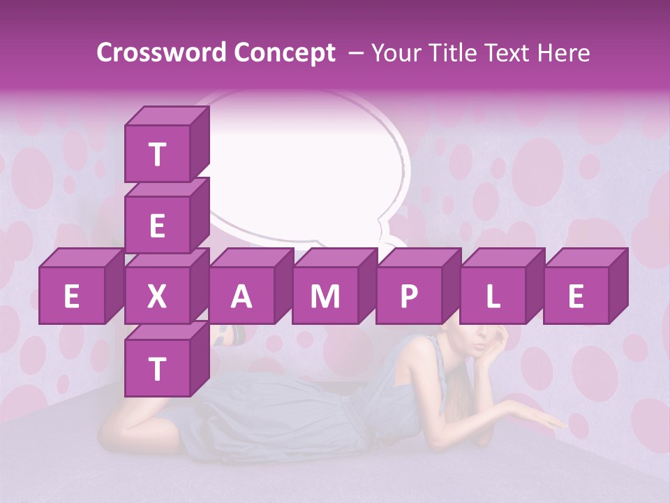 Blonde In Pink PowerPoint Template