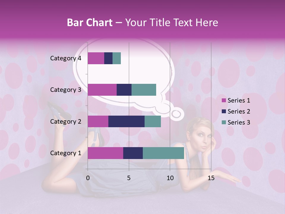 Blonde In Pink PowerPoint Template