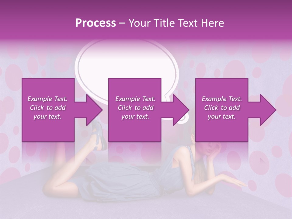 Blonde In Pink PowerPoint Template