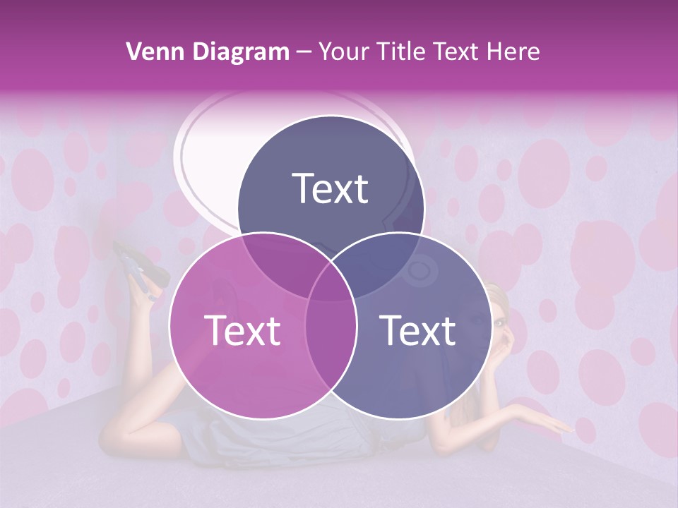 Blonde In Pink PowerPoint Template
