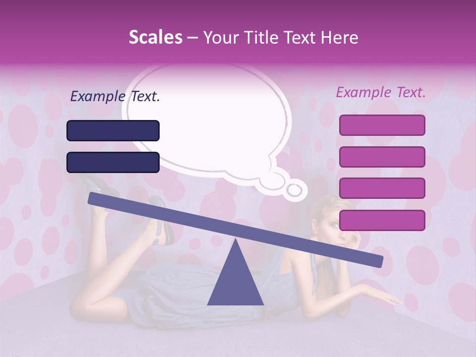 Blonde In Pink PowerPoint Template