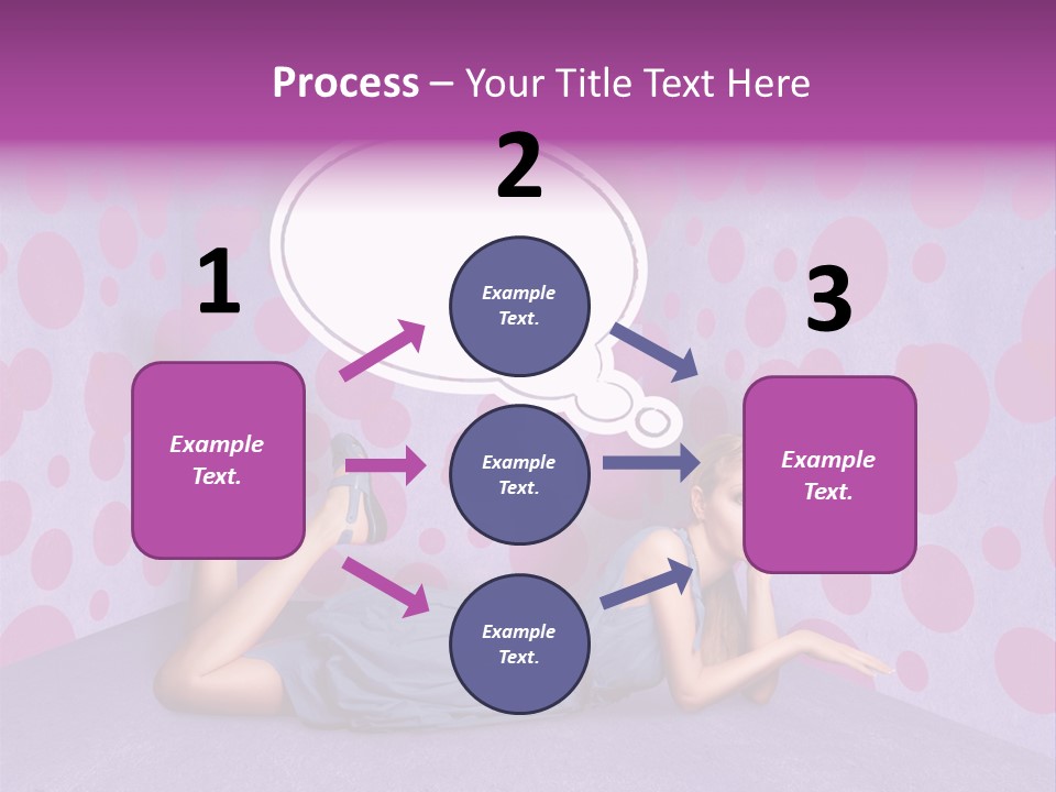 Blonde In Pink PowerPoint Template