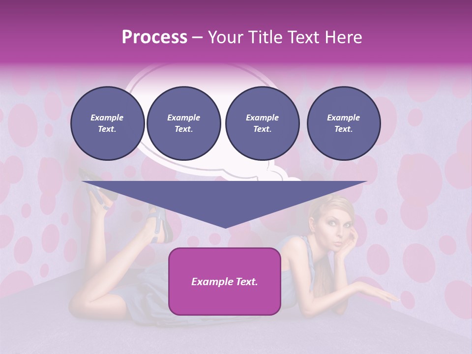 Blonde In Pink PowerPoint Template
