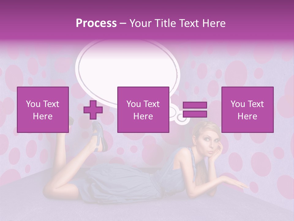 Blonde In Pink PowerPoint Template