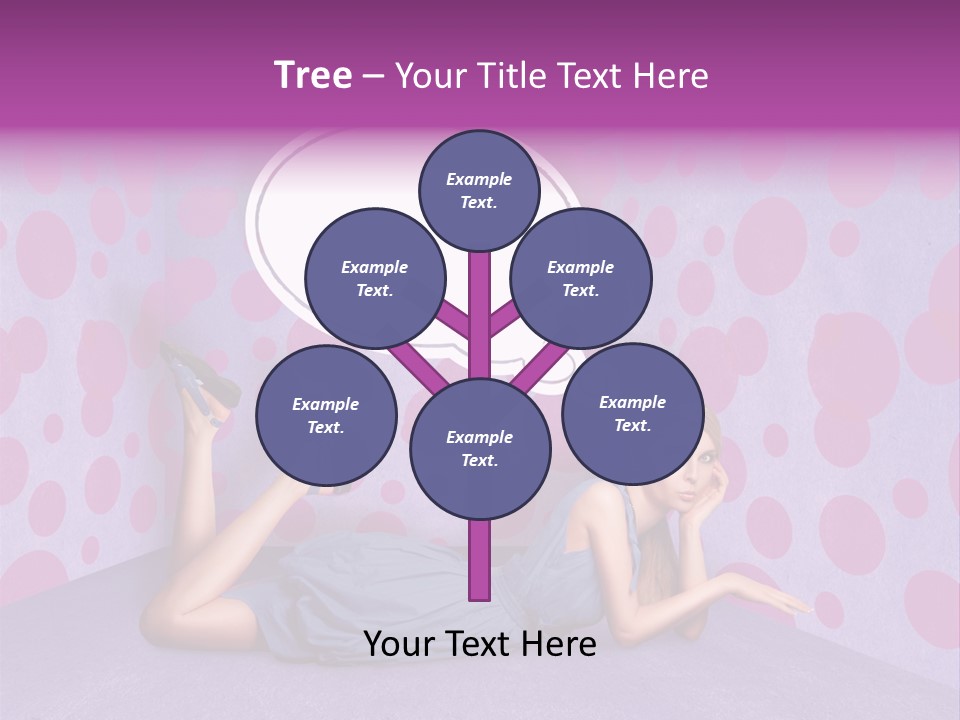 Blonde In Pink PowerPoint Template