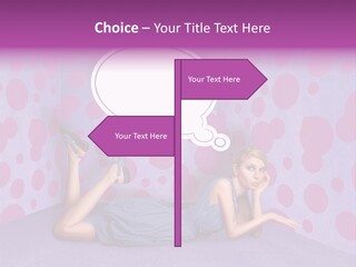 Blonde In Pink PowerPoint Template