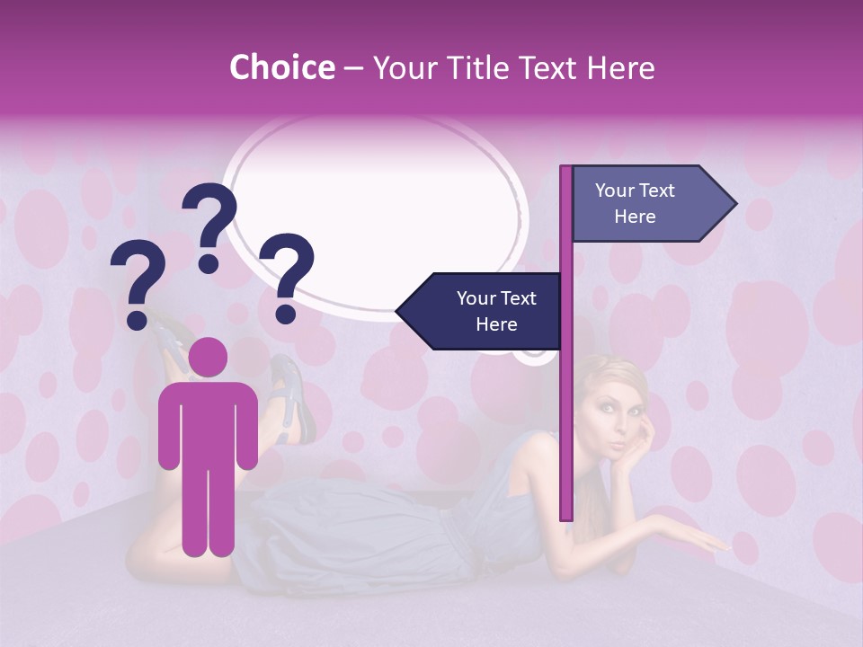 Blonde In Pink PowerPoint Template