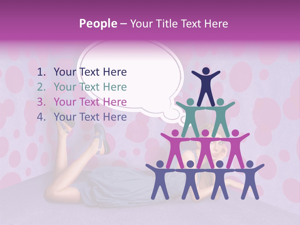 Blonde In Pink PowerPoint Template