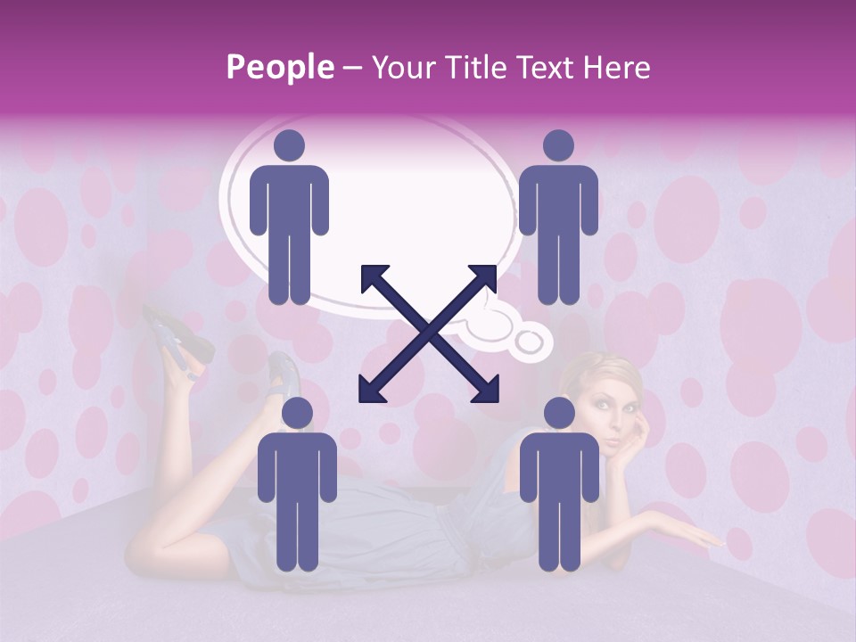 Blonde In Pink PowerPoint Template