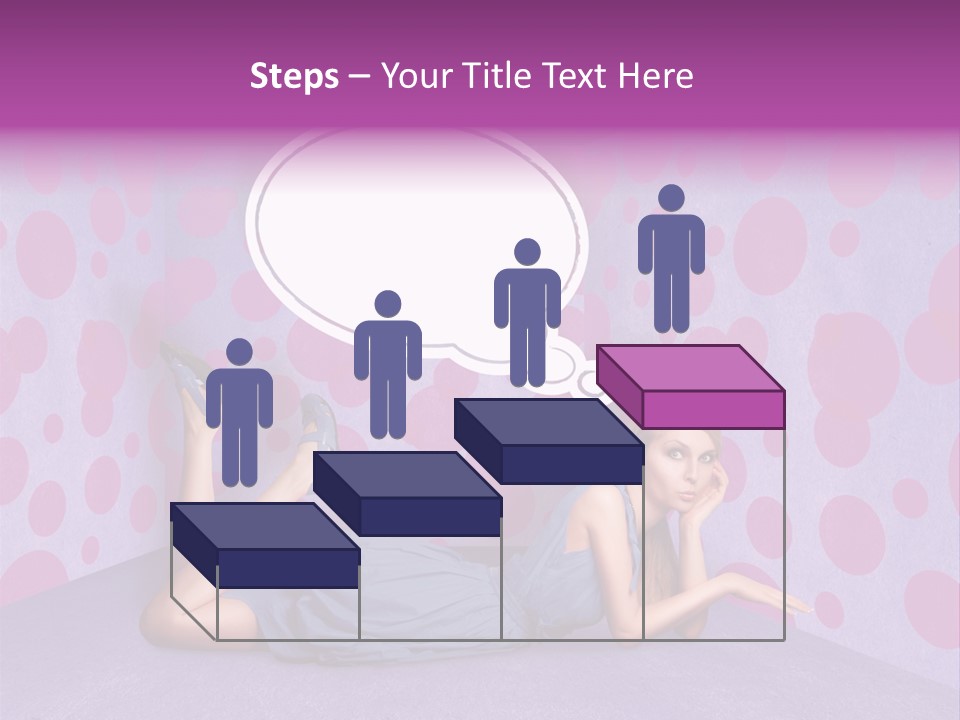 Blonde In Pink PowerPoint Template