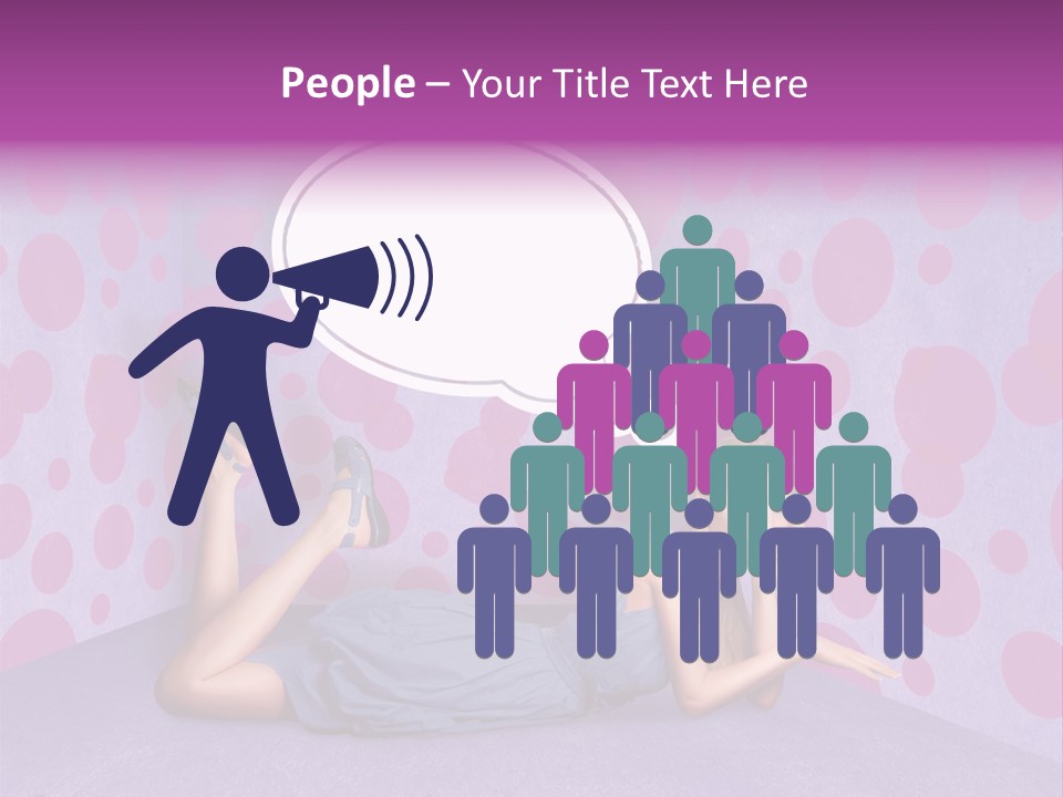 Blonde In Pink PowerPoint Template