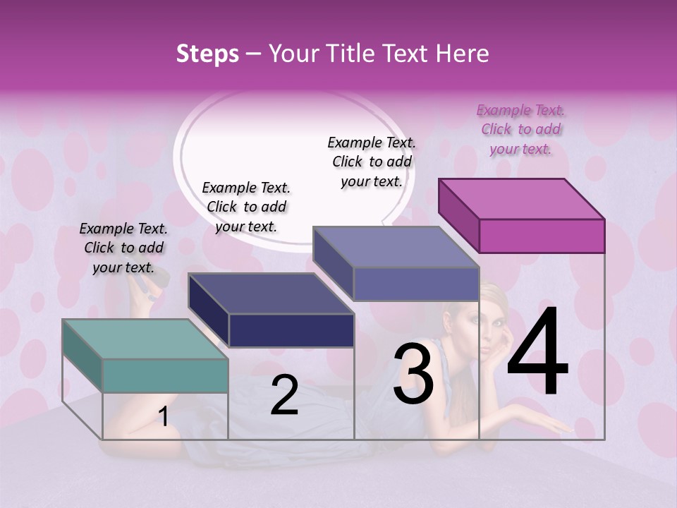 Blonde In Pink PowerPoint Template