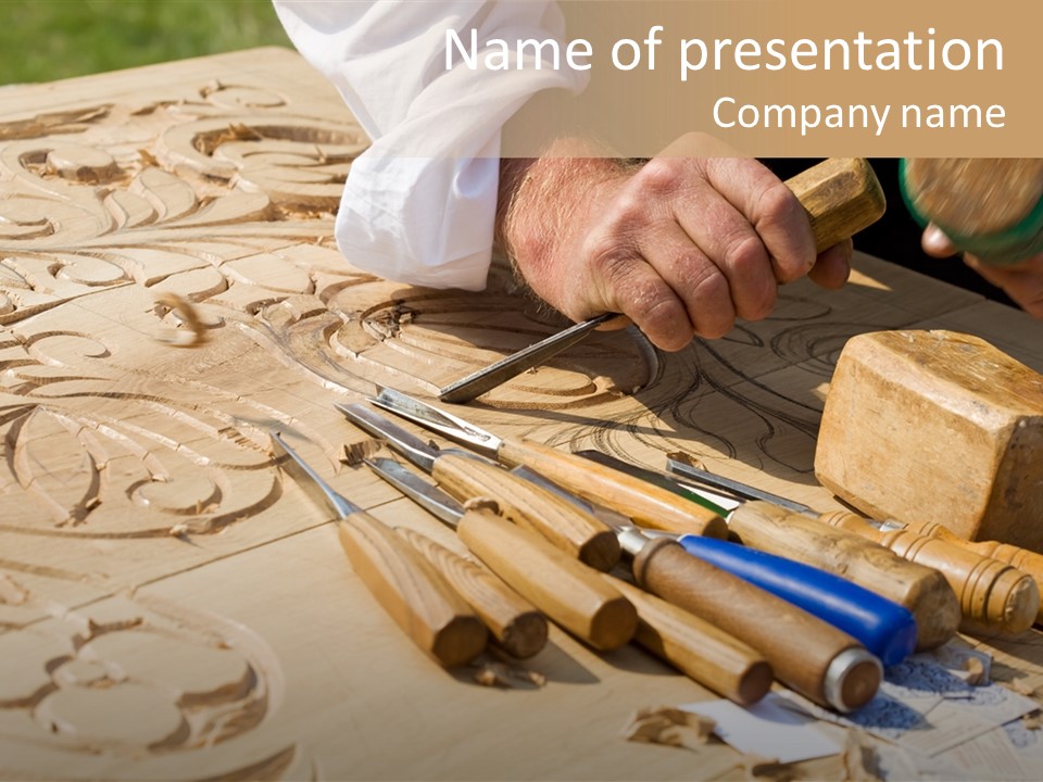 Wood Carver PowerPoint Template