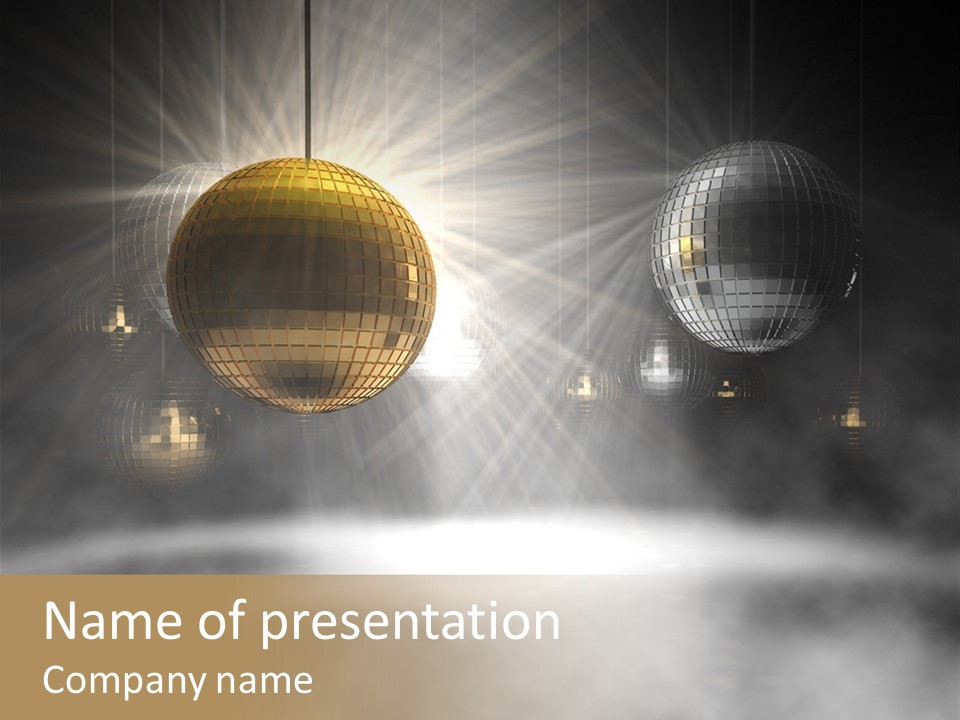 Circle Sparkle Glass PowerPoint Template