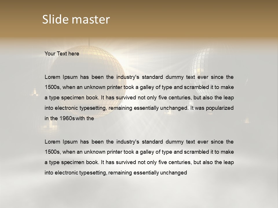 Circle Sparkle Glass PowerPoint Template