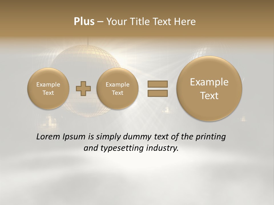 Circle Sparkle Glass PowerPoint Template