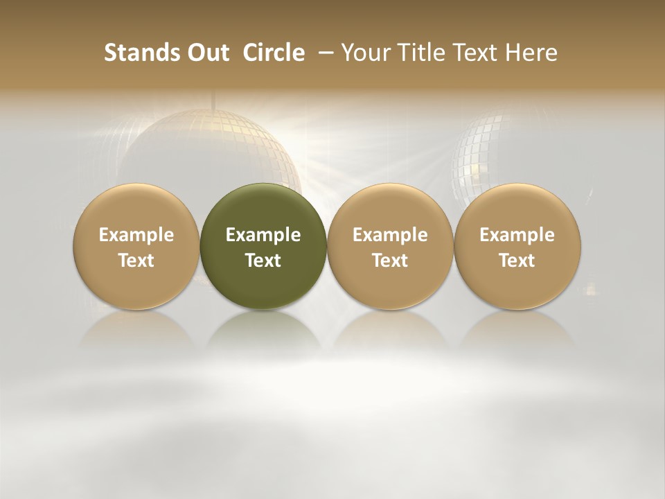 Circle Sparkle Glass PowerPoint Template