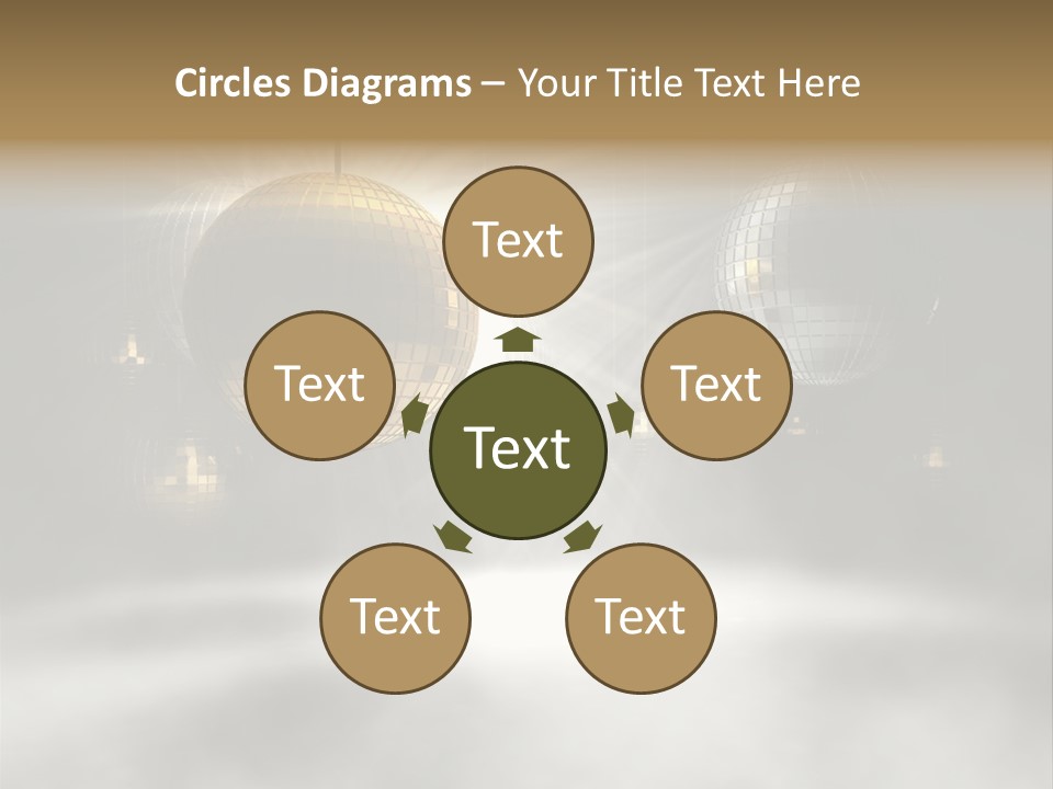 Circle Sparkle Glass PowerPoint Template