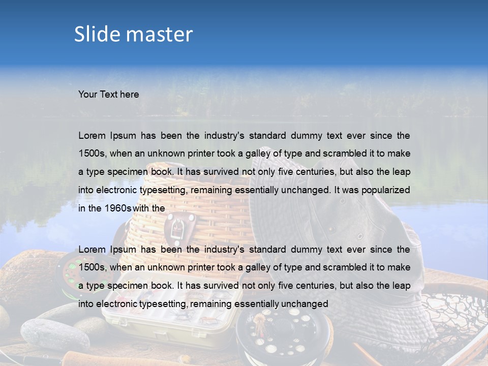 Fly Fishing Equipment PowerPoint Template