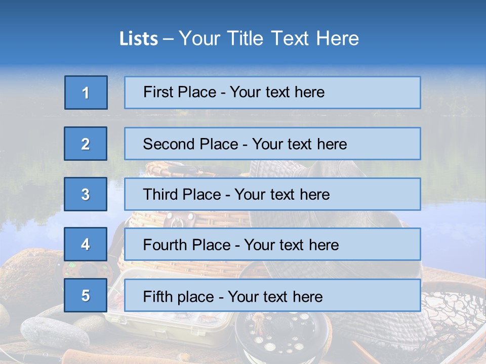 Fly Fishing Equipment PowerPoint Template
