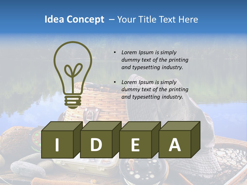 Fly Fishing Equipment PowerPoint Template