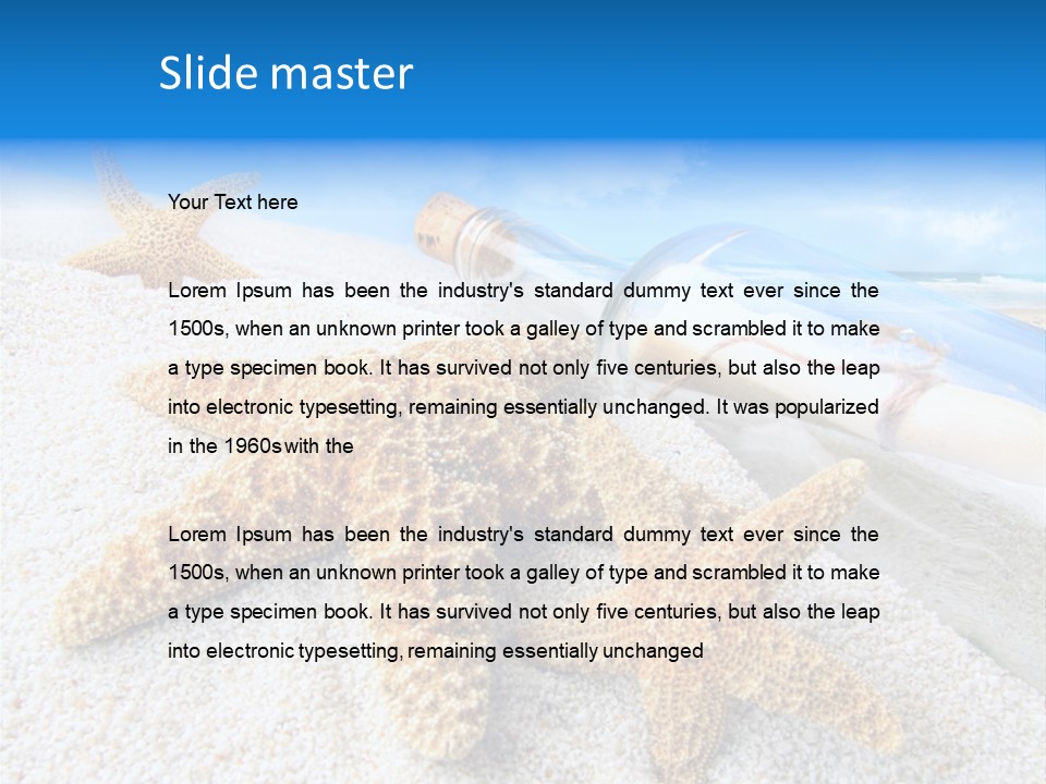 Message In A Bottle PowerPoint Template