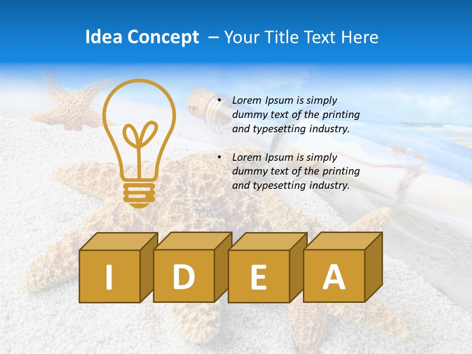 Message In A Bottle PowerPoint Template