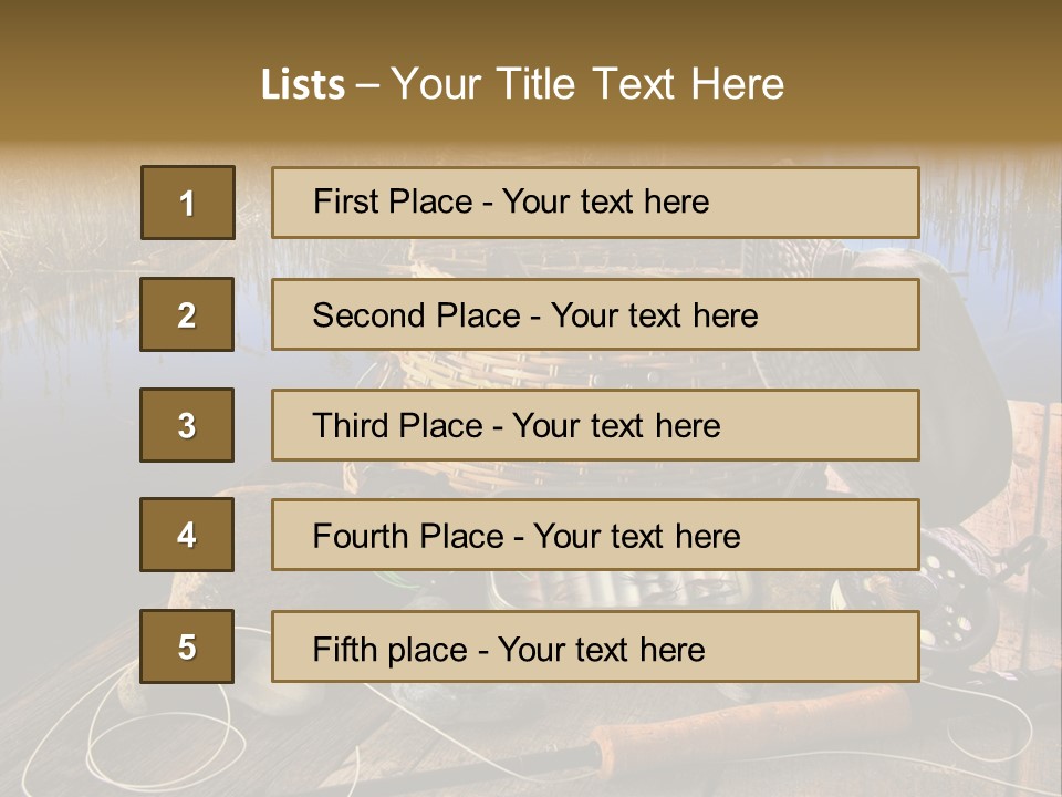 Fly Fishing Rod PowerPoint Template