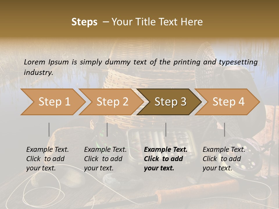 Fly Fishing Rod PowerPoint Template
