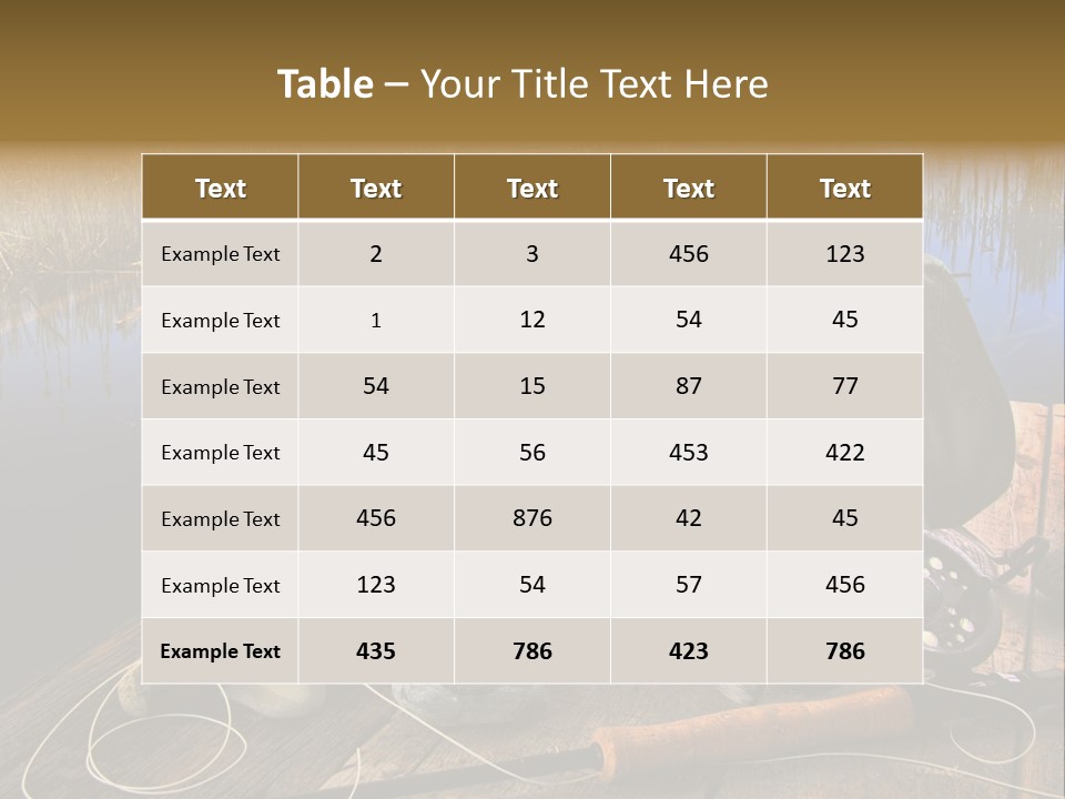 Fly Fishing Rod PowerPoint Template