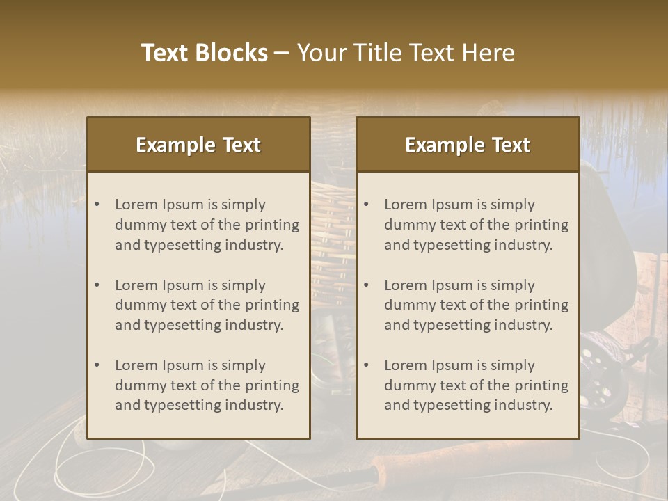 Fly Fishing Rod PowerPoint Template