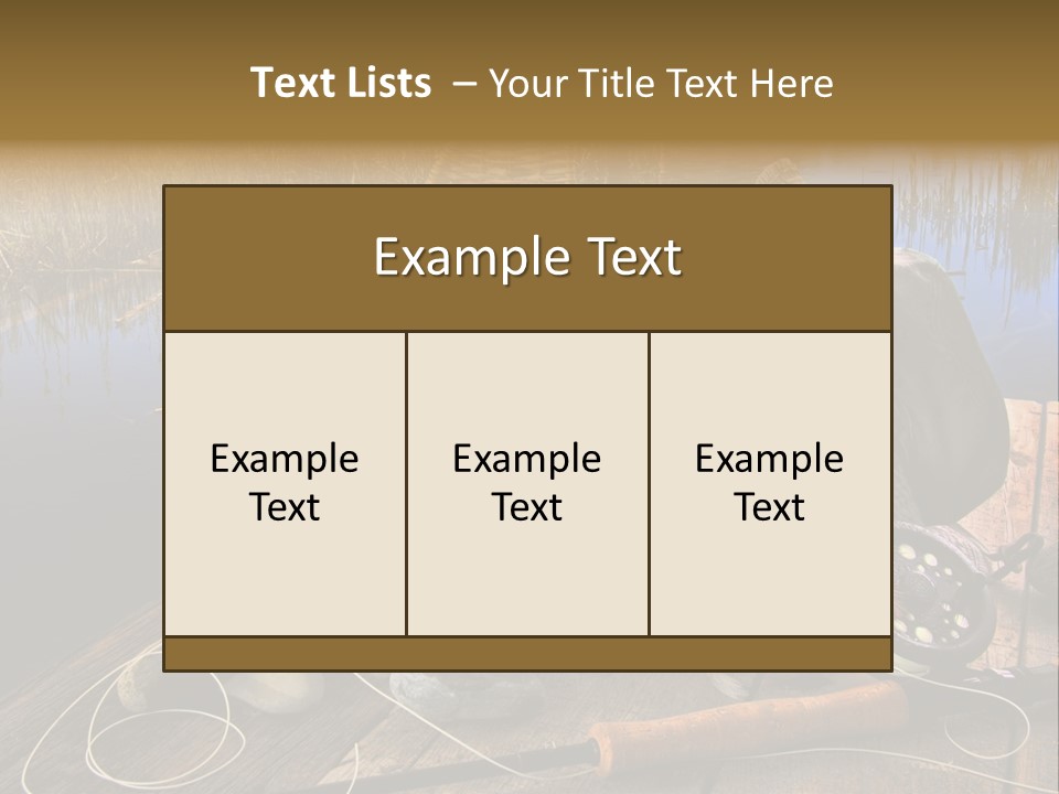 Fly Fishing Rod PowerPoint Template