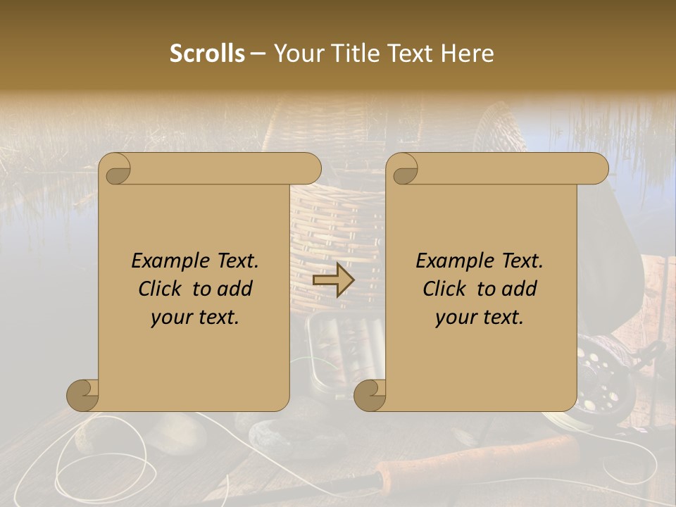 Fly Fishing Rod PowerPoint Template