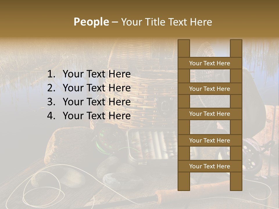 Fly Fishing Rod PowerPoint Template