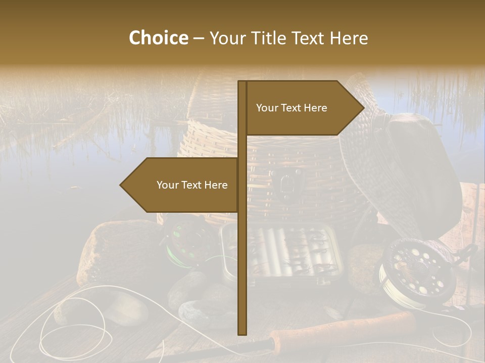 Fly Fishing Rod PowerPoint Template