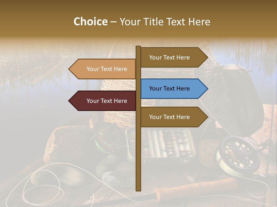Fly Fishing Rod PowerPoint Template