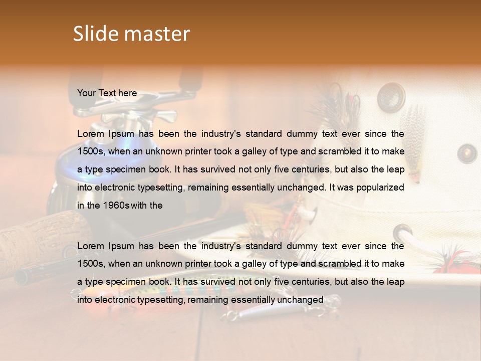 Fishing Equipment PowerPoint Template