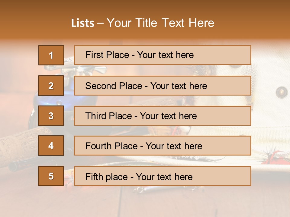 Fishing Equipment PowerPoint Template