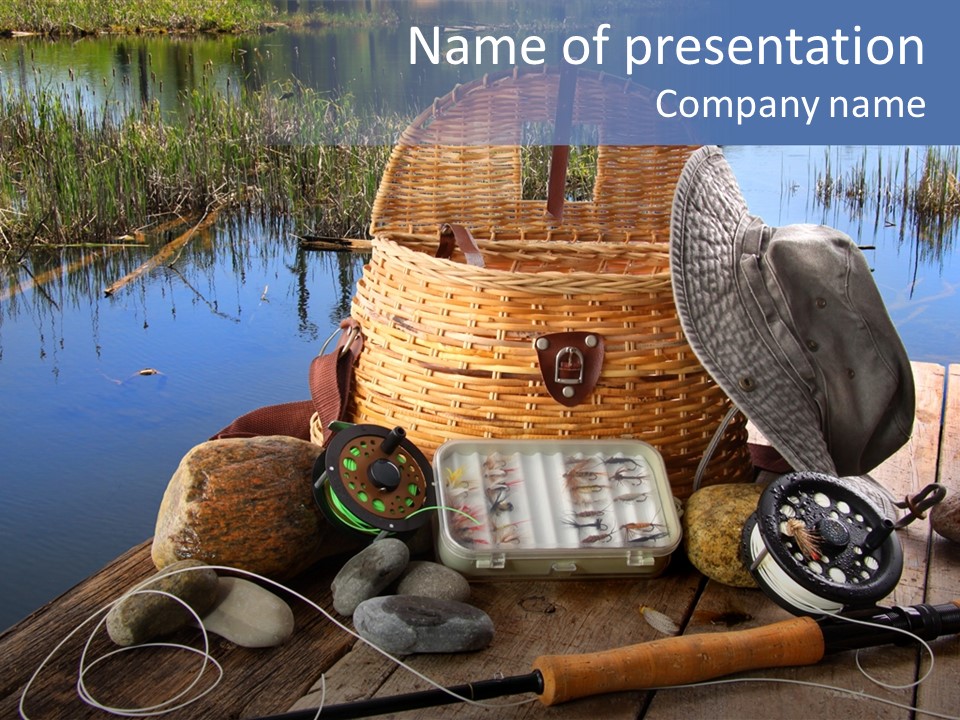 Fly Fishing Rod PowerPoint Template