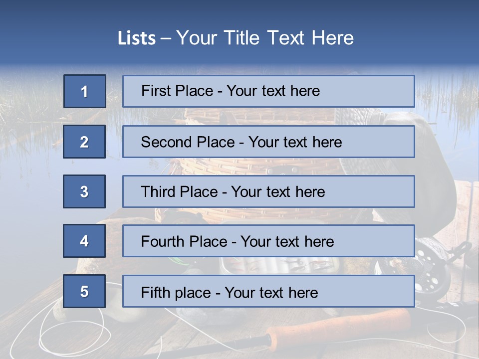 Fly Fishing Rod PowerPoint Template