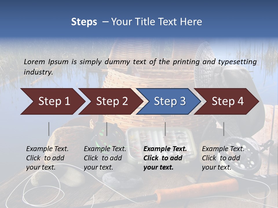 Fly Fishing Rod PowerPoint Template